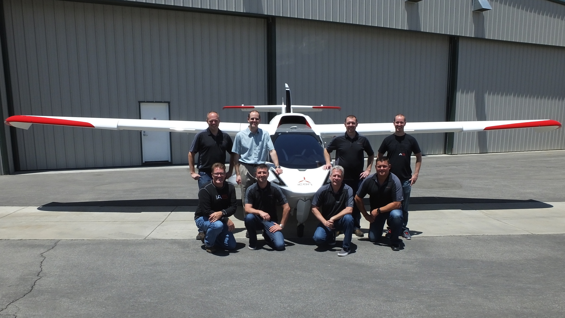 Adam with ICON A5 certification team